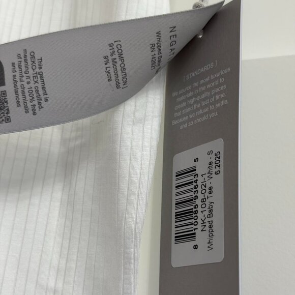 Negative Underwear Whipped Baby Tee in White, Size Small - Picture 7 of 8